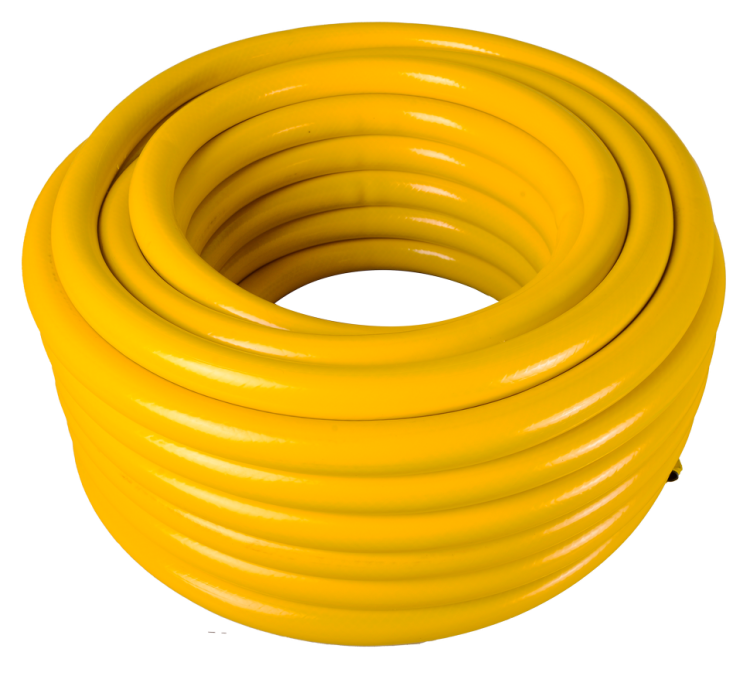 Шланг Вихрь поливочный ПВХ усиленный, пищевой трехслойный армированный 1", 25м (жёлтый) в Астрахани